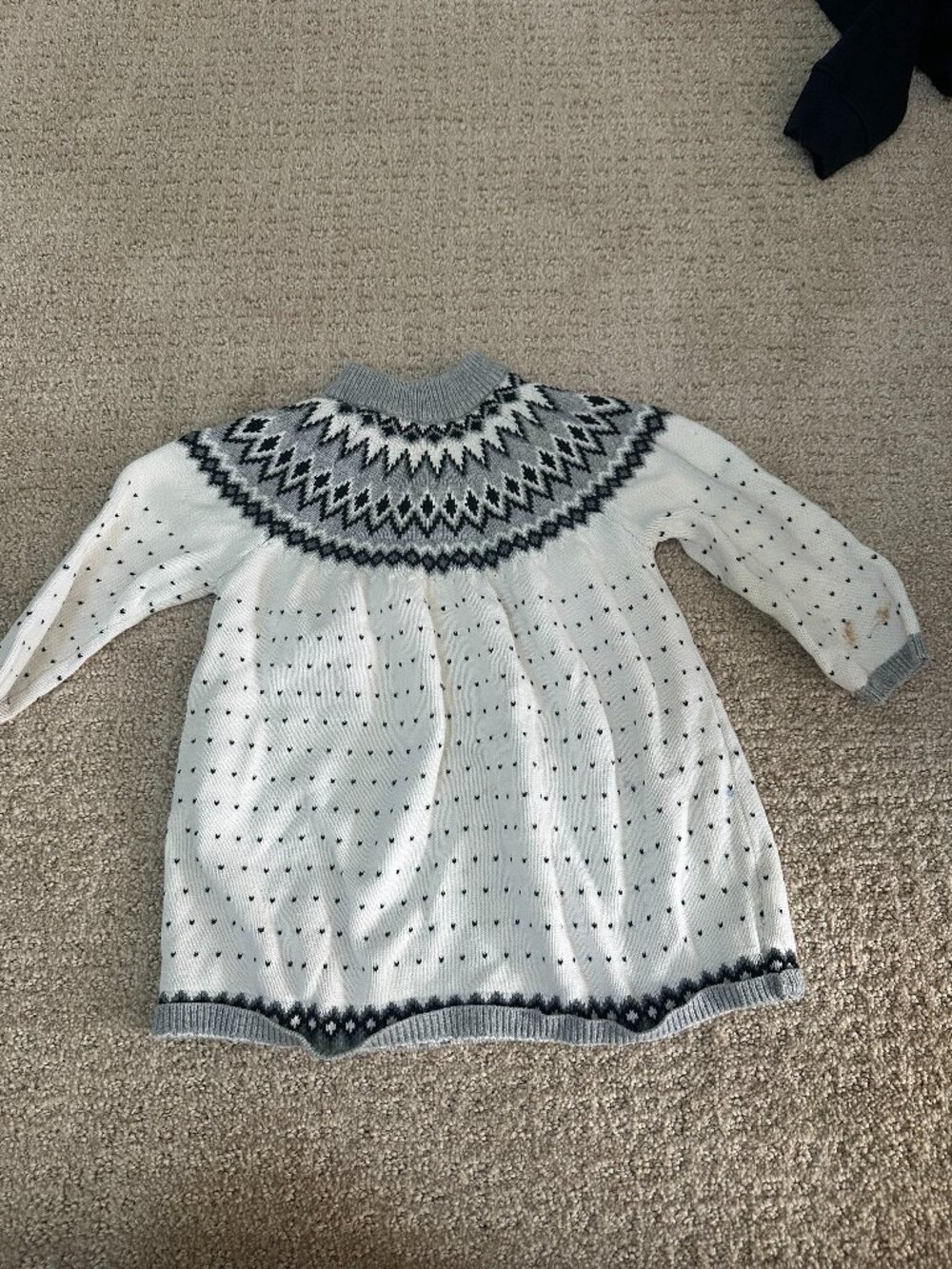 Jamie and Jack Fair Isle Sweater Dress 18-24 Months Nordic Winter Knit